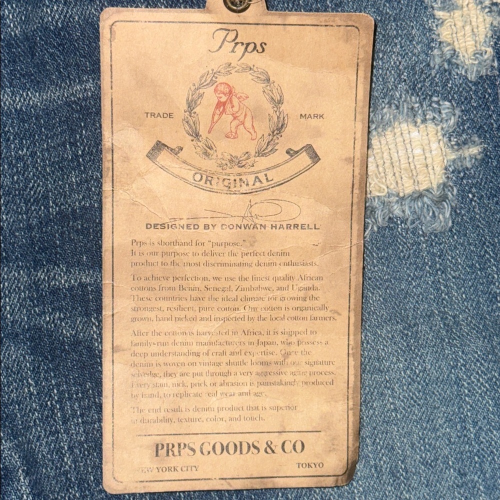 PRPS JEANS Size 28 NWT SAMPLE! - Picture 5 of 6